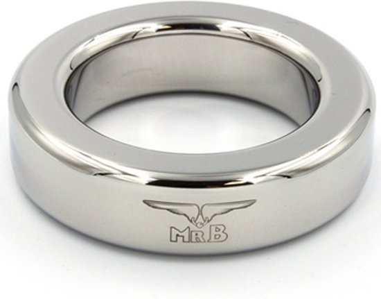 Cockring Ballstretcher Mister B 10mm - Métal Argenté - Anneau Pénis - Neuf