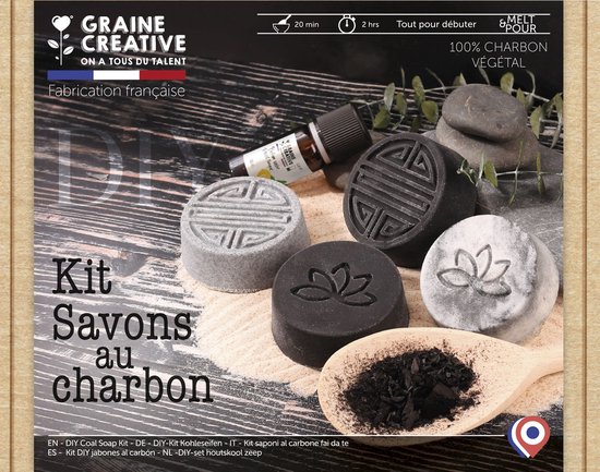 Graine Creative Set à Savon Charbon de bois | bol