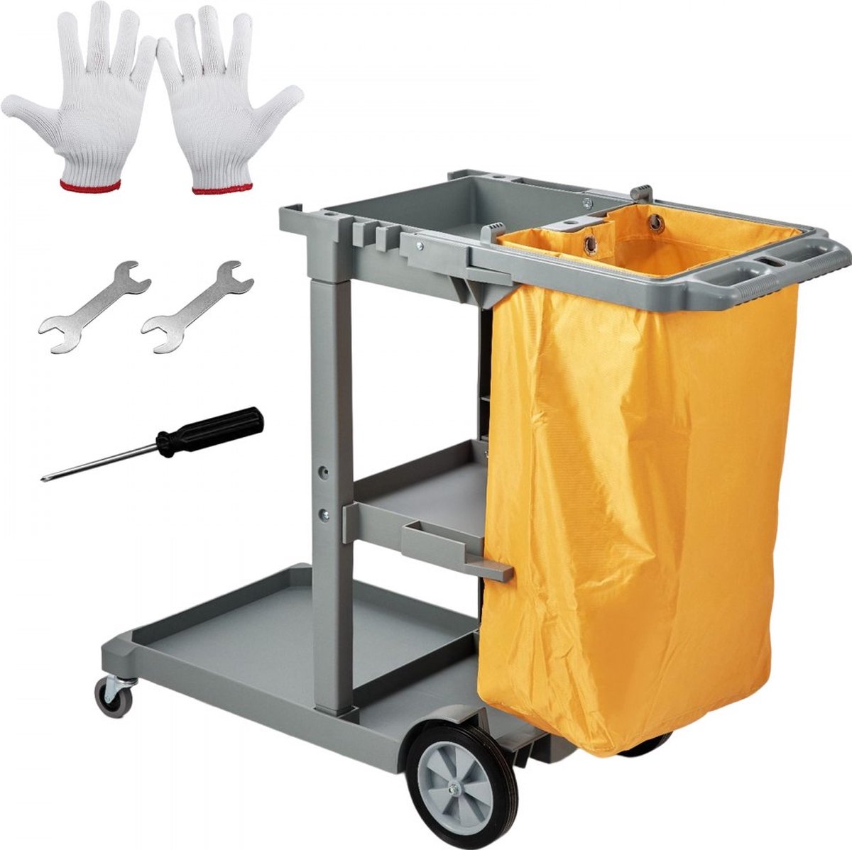 Goedkoopste Schoonmaakwagen schoonmaakwagen professionele grijze vuilniszak hotelwagen dweilwagen