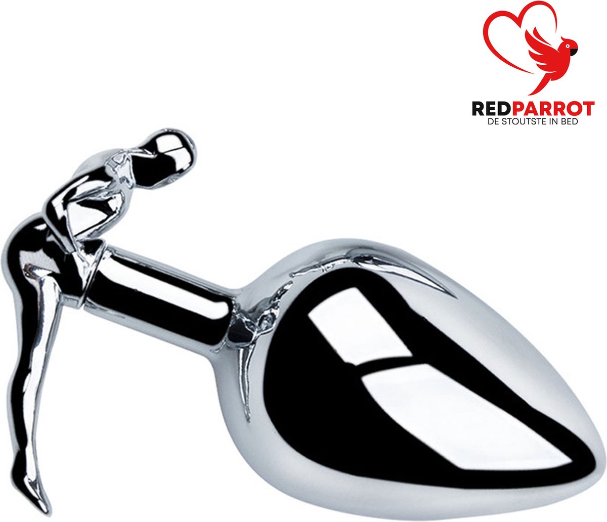 Goedkoopste Decoratieve RVS Buttplug - Staal - Handvat - Anale plug - Anaal - BDSM - Zeer goede kwaliteit