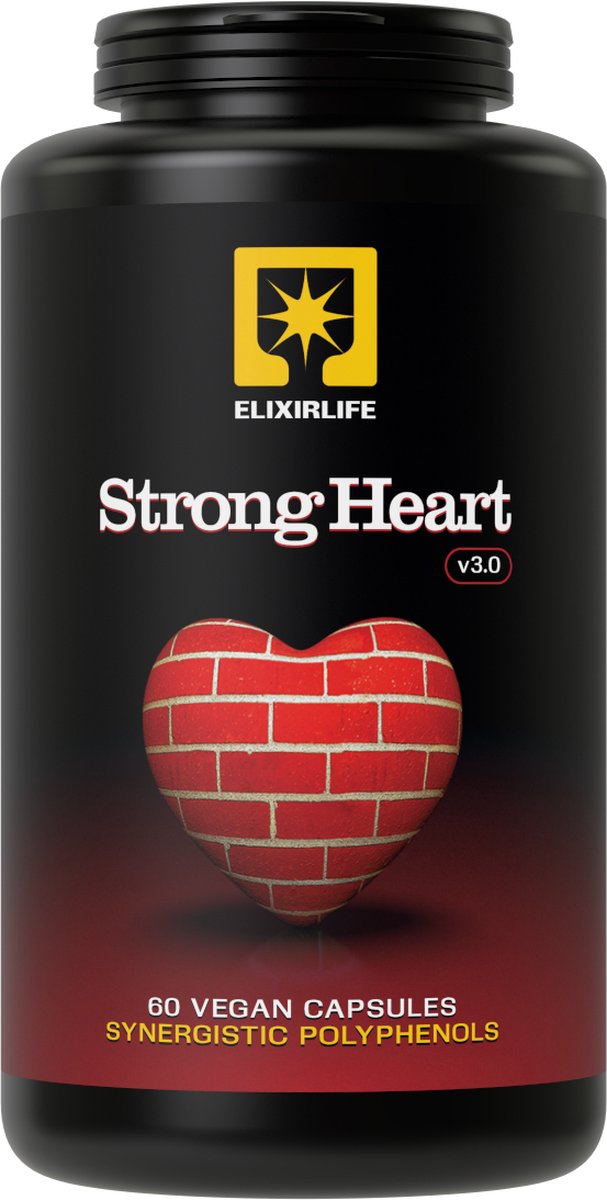 Goedkoopste Strong Heart v3 - met Resveratrol, Pterostilbeen, Quercetine, Apigenine, OPC, Bioperine® en Niacinamide