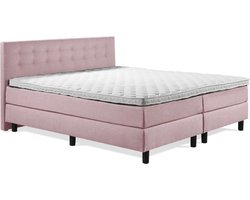 Boxspring Luxe 160x200 Knopen Oud Roze