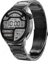 DrPhone ModelX7 – 1.36 Inch HD Scherm Smartwatch – Smartwatch Met Mobiele App – Belfunctie - Zuurstof/Hartslag/Bloeddruk meter – Extra Siliconen Band - Zwart