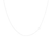 OOZOO Jewellery - Zilverkleurige ketting met een hart - SN-2039