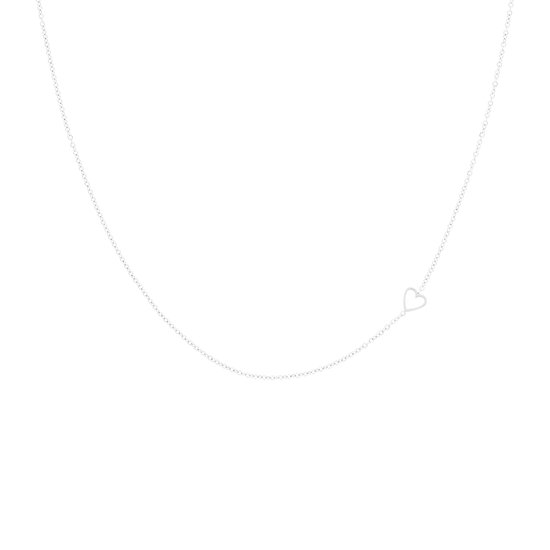 OOZOO Jewellery - Zilverkleurige ketting met een hart - SN-2039