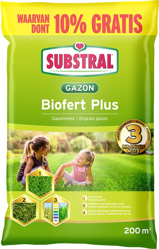 Gazonmest Biofert 200 m² - 20kg