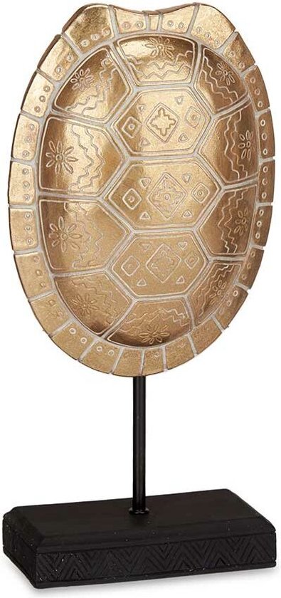 Decoratieve figuren Schildpad Gouden 17,5 x 36 x 10,5 cm (4 Stuks)