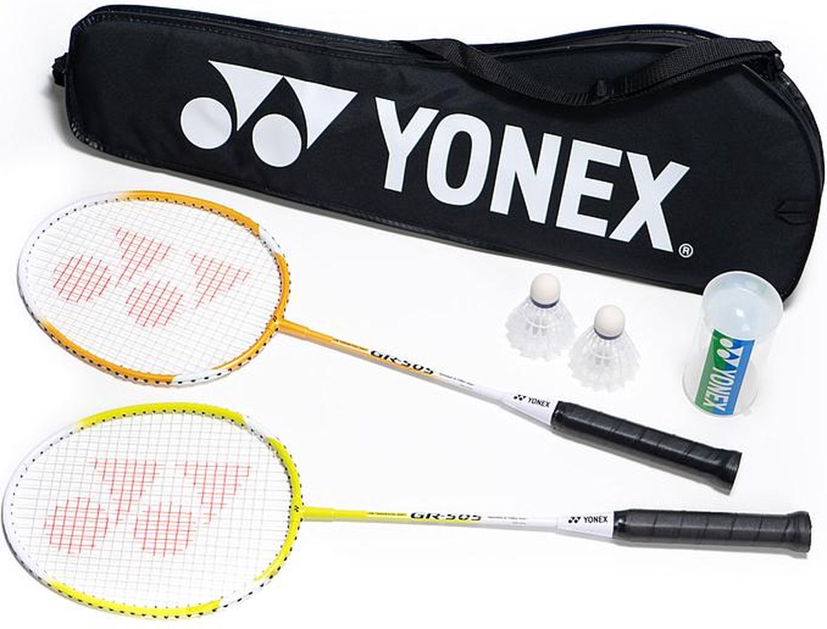 Yonex recreatieve badmintonset 2 GR 505 2 outdoorshuttles in