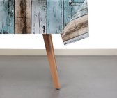 Raved Tafelzeil Steigerhout  140 cm x  290 cm - Blauw - PVC - Afwasbaar