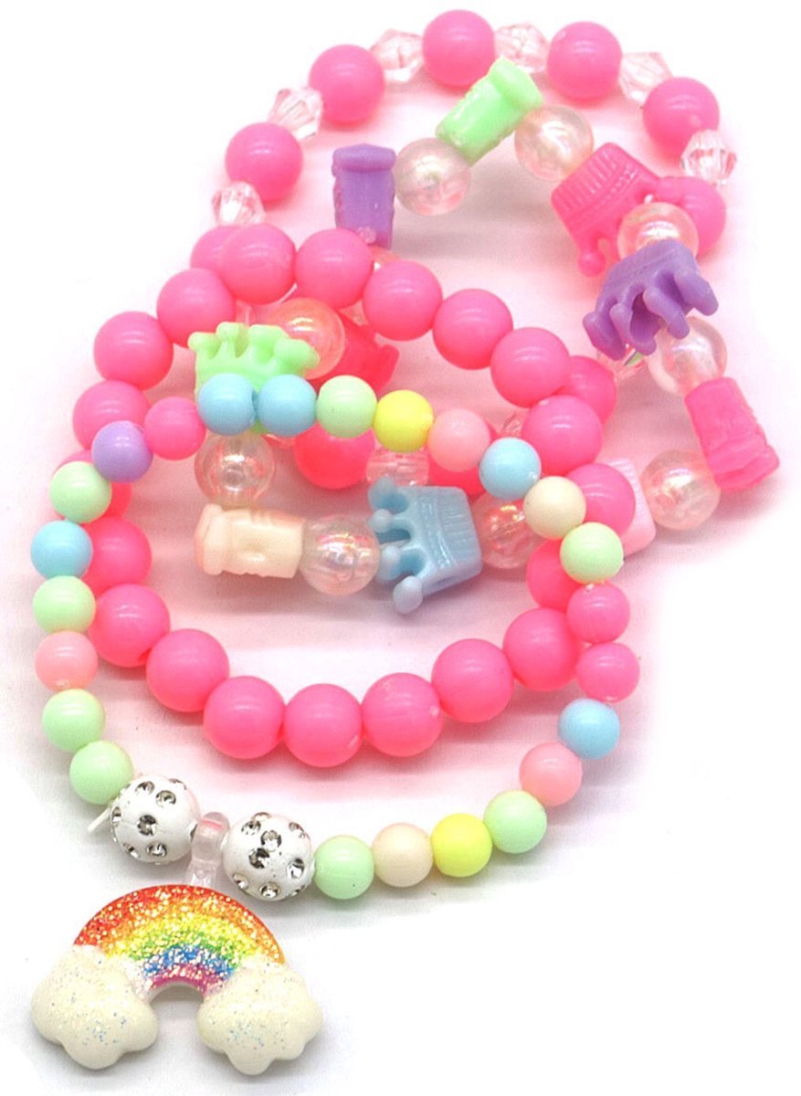 Armbanden voor Kinderen - Elastisch - 4 Stuks - Regenboog