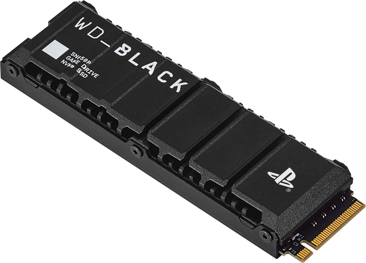 Western Digital Black SN850P - Interne SSD met Heatsink - NVMe M.2 - PCIe 4.0 - Geschikt voor PS5 - 1 TB
