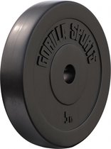Gorilla Sports Halterschijf 5 kg - Gewichtsschijf - Kunststof - 30 mm