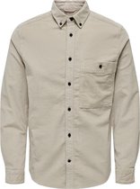 Only & Sons Overhemd Onsnewterry Reg Cord Ls Shirt Noos 22026296 Silver Lin Mannen Maat - XXL