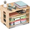 Houten Bureau Organizer - Bureau Accessoires - Bureau Organizer Brievenbak - Postbakje - Sorteerbakjes - Documentenhouder - Papierbak - Kantoor Accessoires - Kantoorartikelen