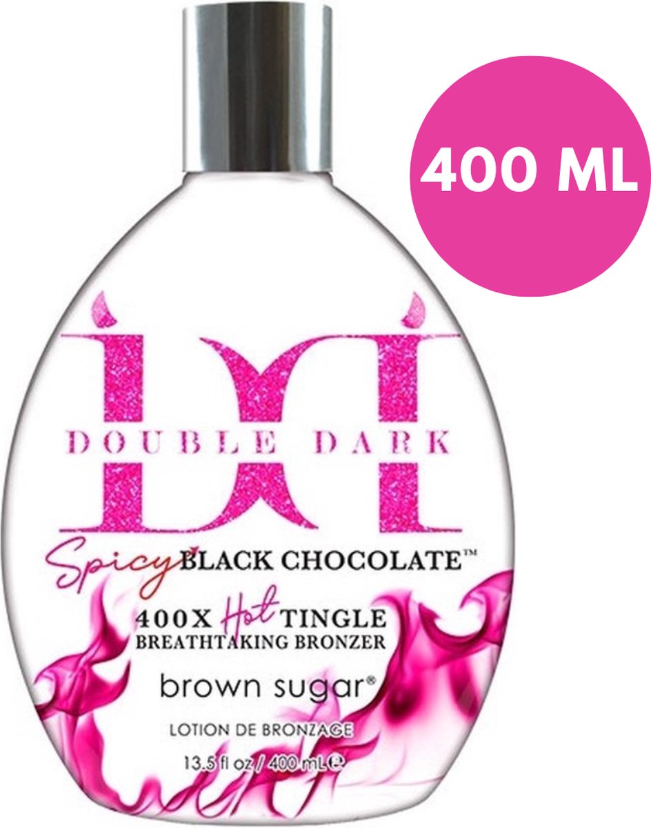 Brown Sugar DOUBLE DARK SPICY BLACK CHOCOLATE Zonnebankcreme - Bronzer- 400ml