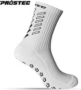 Prostec® Gripsokken - Gripsokken Voetbal - Grip Socks - One Size - Anti Slip - Gripsokken Wit