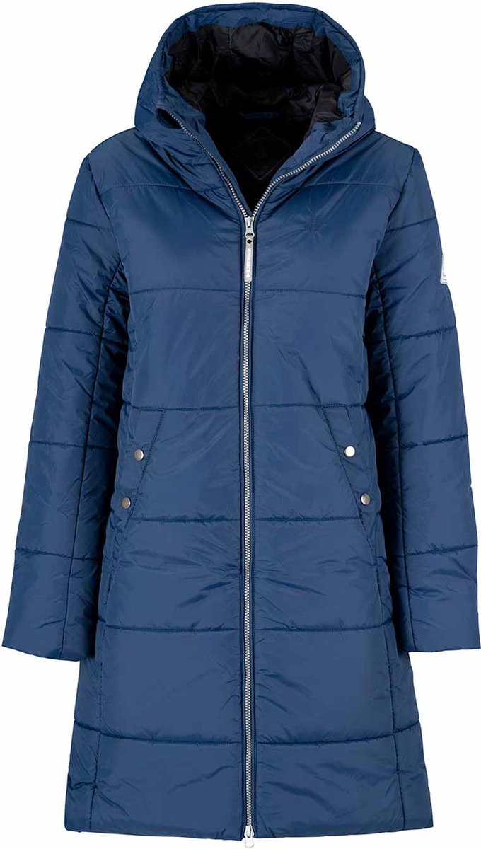 BJØRNSON Fia Winterjas Parka Dames Jas Lang Winddicht – Donkerblauw