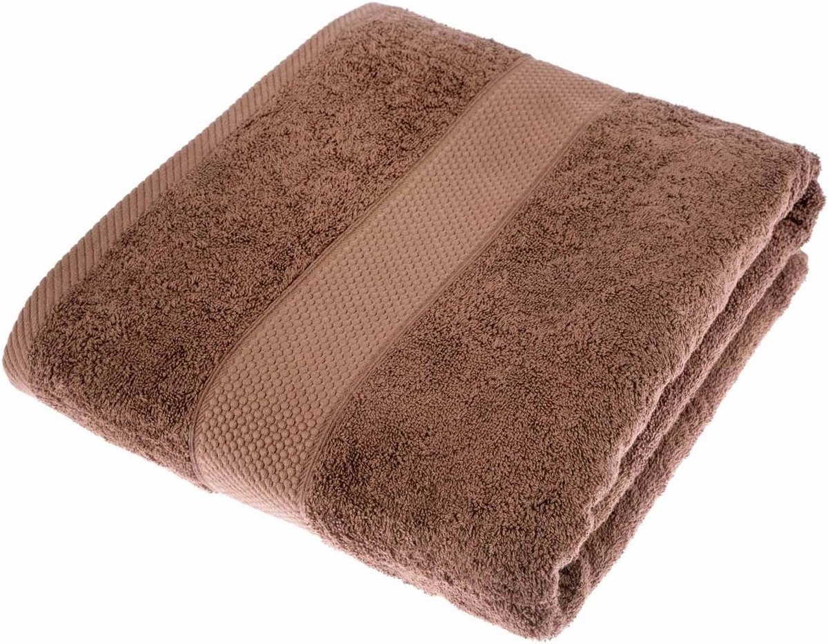 Zachte Premium Badstof Handdoek van 100% Puur Katoen 100 x 180 cm - Chocoladebruin, Bruin