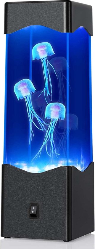 Jellyfish Lavalamp - 7 Kleuren - 3 Kwallen - Kwallenlamp - Lavalamp voor Kinderen & Volwassenen - Nachtlampje Kinderen - Bedlampje