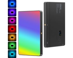 Ulanzi LT003 - 10 inch LED-videolamp RGB 15W - Lichtpaneel studio 2500K – 9000K - Grote studiolamp kleur met 8.000 mAh oplaadbare batterij