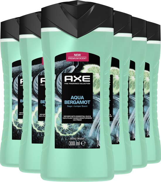 Lot De 2 Gels Douche AXE Aqua Bergamot 300ml - Fine Fragrance Collection - Neuf