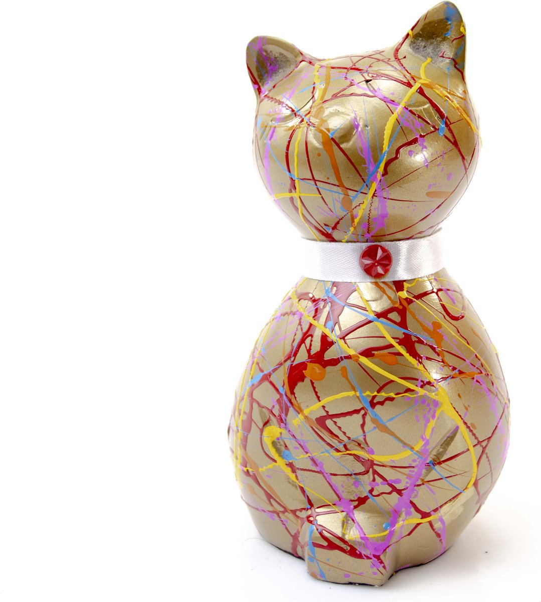 Mini Urn Kat - Paint - Goud - urn voor as volwassen - urne kat - urne hond