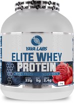 Yava Labs Elite Whey Protein - Raspberry Ice Cream - 22 gram protein per scoop - 2 kg