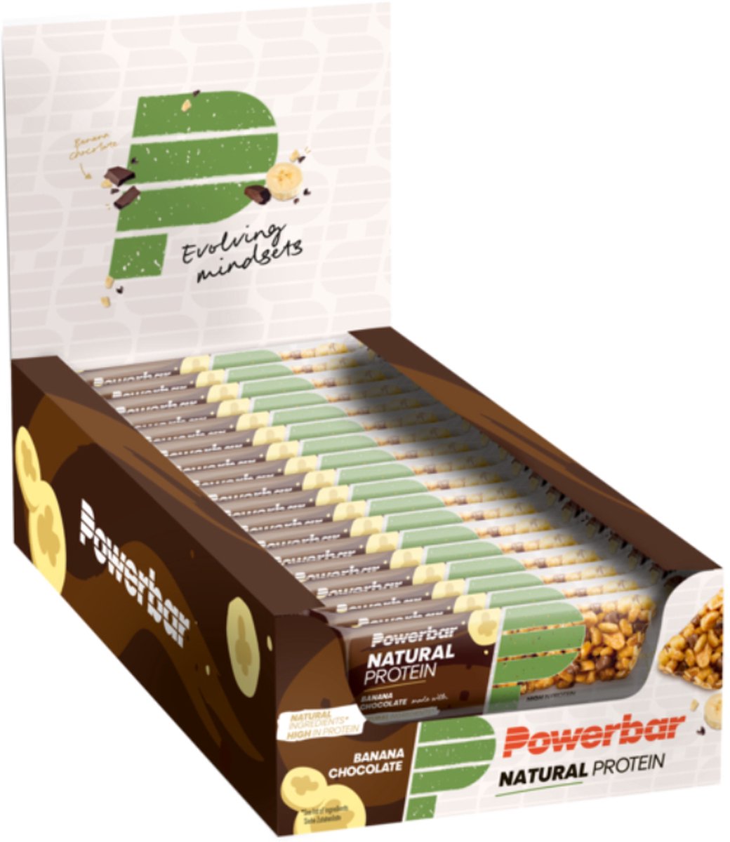 Goedkoopste Powerbar Vegan eiwitreep | Natural Protein bar| Banana Chocolate - 18x40g