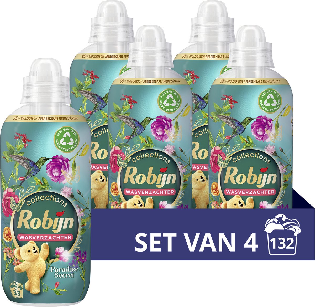 Robijn Collections Paradise Secret Wasverzachter - 4 x 33 wasbeurten - Voordeelverpakking op Prijzenvolger.com