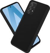 Cadorabo Hoesje geschikt voor Samsung Galaxy A52 (4G / 5G) / A52s in MATT ZWART - Hybride beschermhoes met TPU siliconen Case Cover binnenkant en matte plastic achterkant