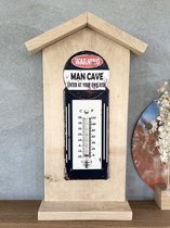 Creaties van Hier - Weerstation - Vaderdag - Mancave - hout - 40x25 cm