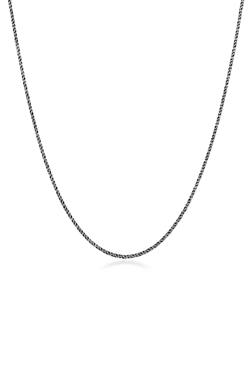 KUZZOI - Halsketting - Heren Koord Ketting Basic Gedraaid Fijn Trend in 925 Sterling Zilver - Heren