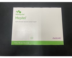 Molnlycke - Mepitel - soft - siliconen - wondcontactlaag - 7,5 cm x 10 cm - 10 stuks per doos