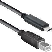 Powteq - 1 meter premium USB 2.0 kabel - USB C naar USB B