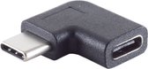 Powteq - Coupleur USB C Premium - USB 3.1 - coudé latéralement - Coupleur 90 degrés - USB C -> USB C - 10 Gbit/s