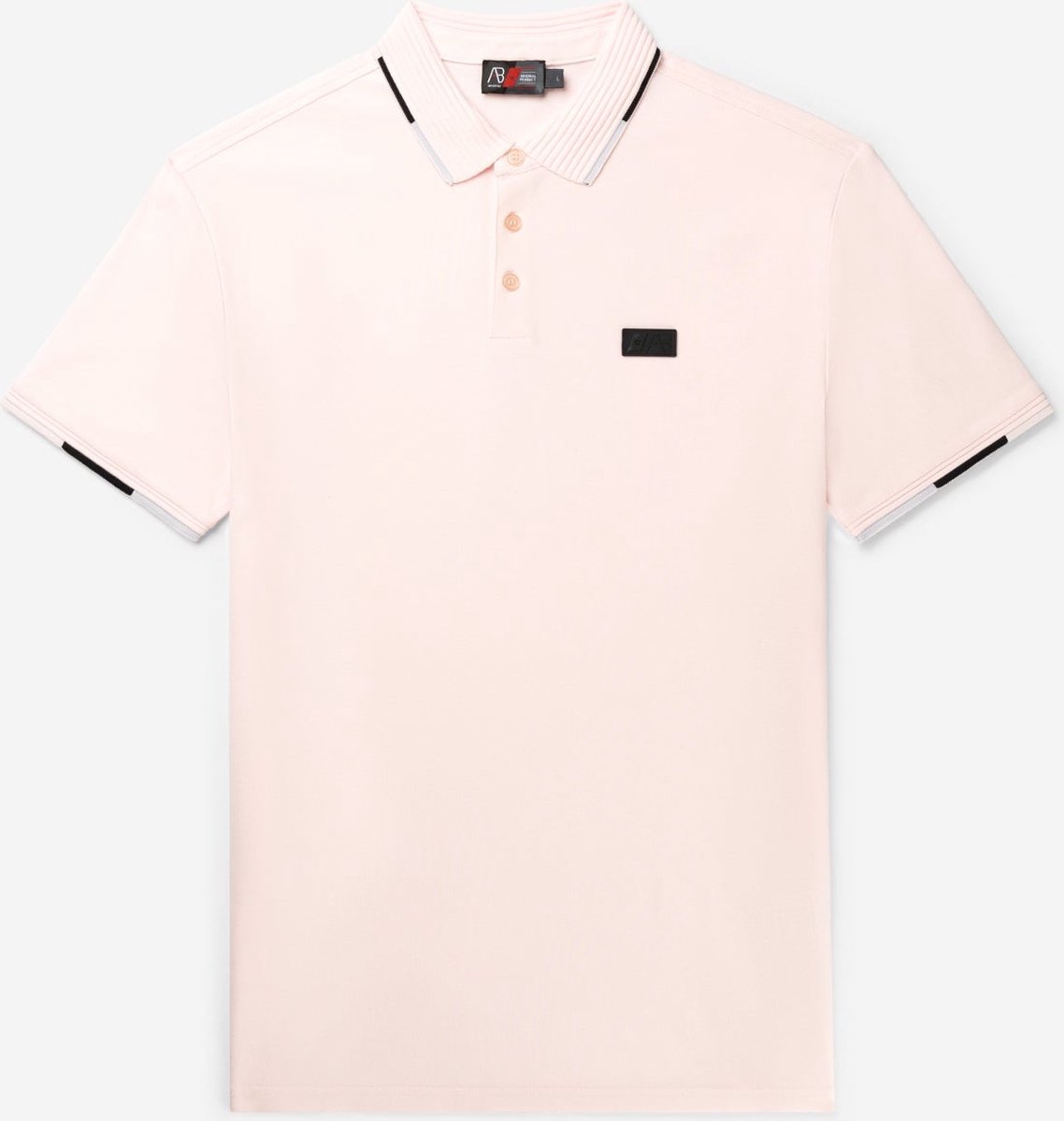 AB Lifestyle - Triple Coloured Polo | Barely Pink - Heren - Maat: S