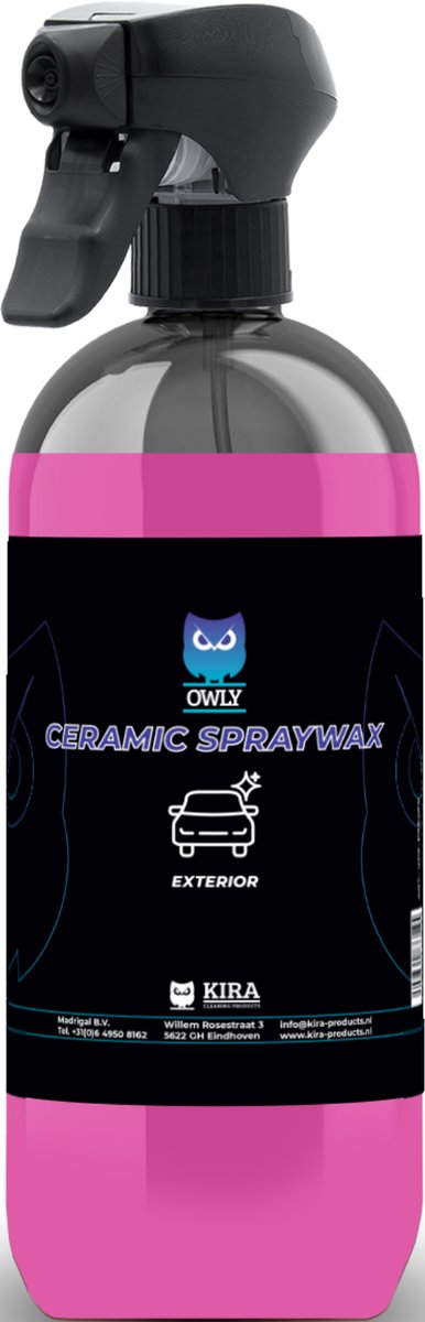 Auto Accessoires - Auto Wax - Nano Coating - Vuil- en Waterafstotend - Auto Wassen - Auto Poets Producten - Owly Ceramic Spraywax - 1 Liter