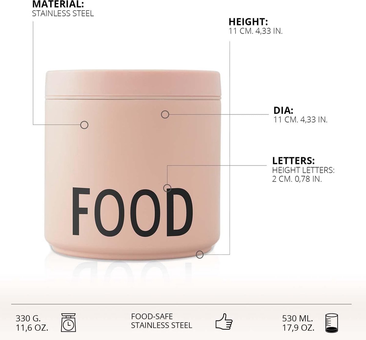 Design Letters Thermo Lunch box | Geïsoleerde lunchbox