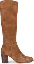 s.Oliver BLACK LABEL Regular fit gewatteerde lange jas met tweewegritssluiting in cognac online kopen | P&C