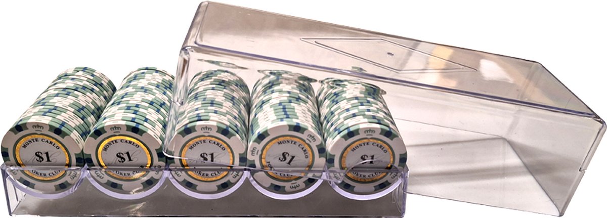 Poker - Poker bakje Waarde 1 - Pokerset - Poker fiches - Fiches - Poker chips - Poker set - Casino - Casino chips - Cave & Garden