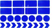 Winkrs® Reflecterende Veiligheids stickers Blauw - Reflectie tape voor in het verkeer - Maak wandelwagens, koffers, buggy's, skelters, helms, fietsen etc goed zichtbaar in het donker. Fietsreflector