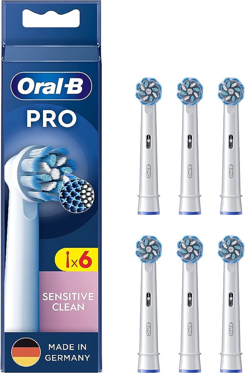 Oral-B Sensitive Clean , 6 stuk(s), Wit, 3 maand(en), Extra zacht, Oral-B, Doos