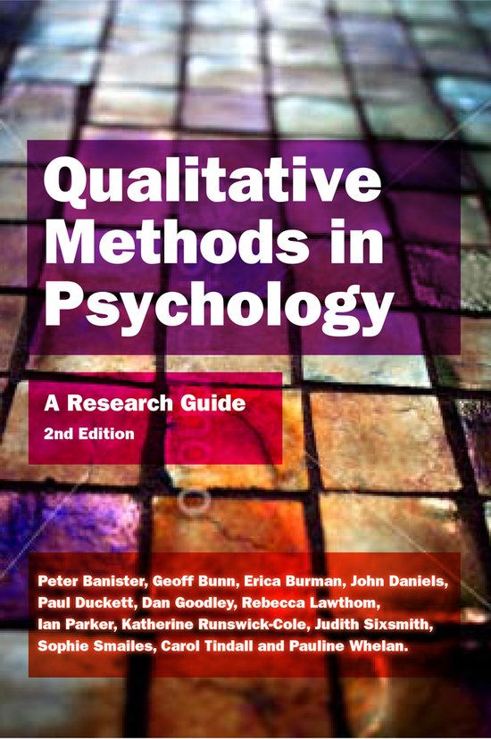 Qualitative Methods In Psychology - cover