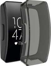 Strap-it TPU case protectie - zwart bescherm hoesje geschikt voor Fitbit Inspire / Inspire HR - zwarte beschermhoes voor Fitbit Inspire 1 en Inspire HR