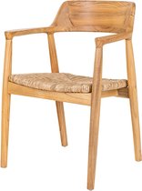Chaise de salle à manger Yorick en bois naturel - avec assise en rotin