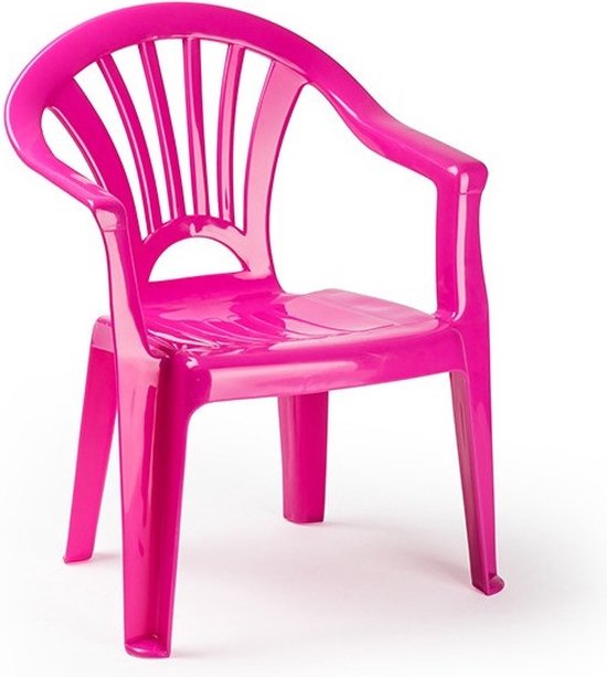 6x stuks roze stoeltjes voor kinderen 50 cm - Tuinmeubelen - Kunststof binnen/buitenstoelen voor kinderen van JaSam — afbeelding 2