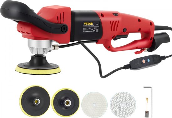 Cikonielf Meuleuse De Polisseuse Humide 1400W électrique Pierre Humide Polisseuse Vitesse