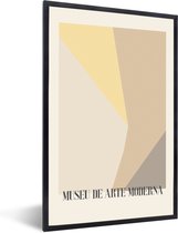 Cadre photo avec affiche - Art moderne - Abstrait - Formes - Jaune - 40x60 cm - Cadre pour affiche
