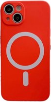 Hoesje geschikt voor iPhone 12 - Backcover - Geschikt voor MagSafe - TPU - Rood