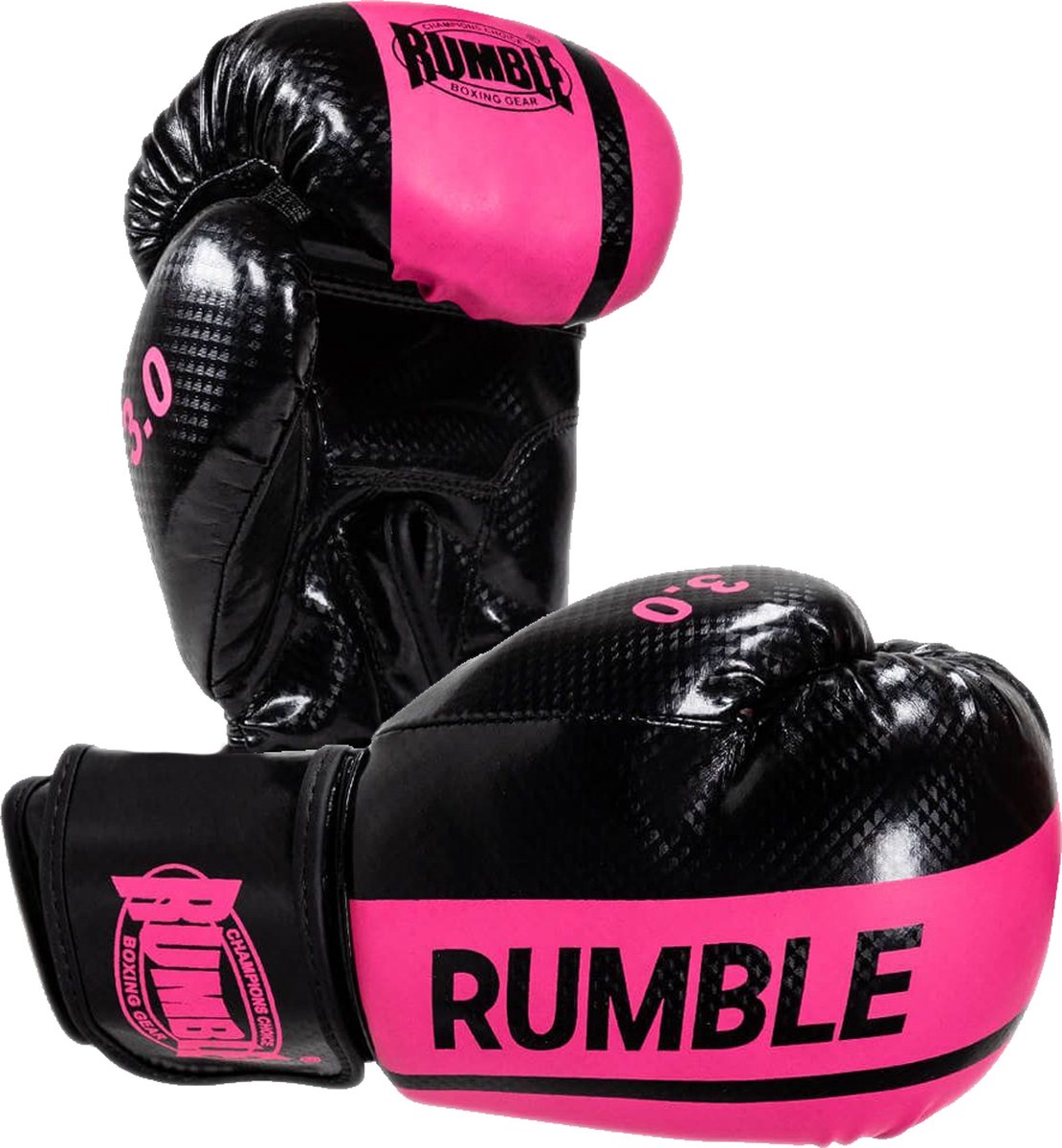 Bokshandschoenen Rumble Ready 3.0 PU Zwart/Roze 10 Oz